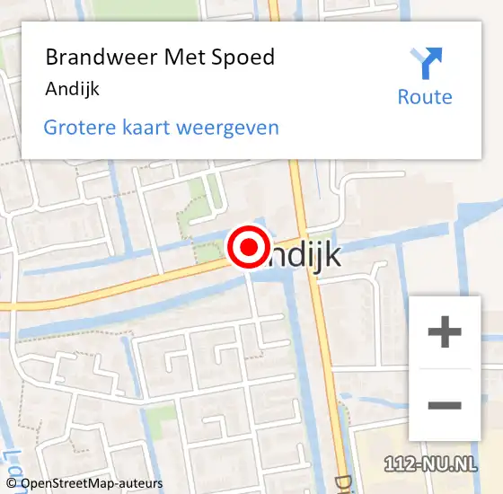 Locatie op kaart van de 112 melding: Brandweer Met Spoed Naar Andijk, Piet Heynstraat op 23 oktober 2019 22:13