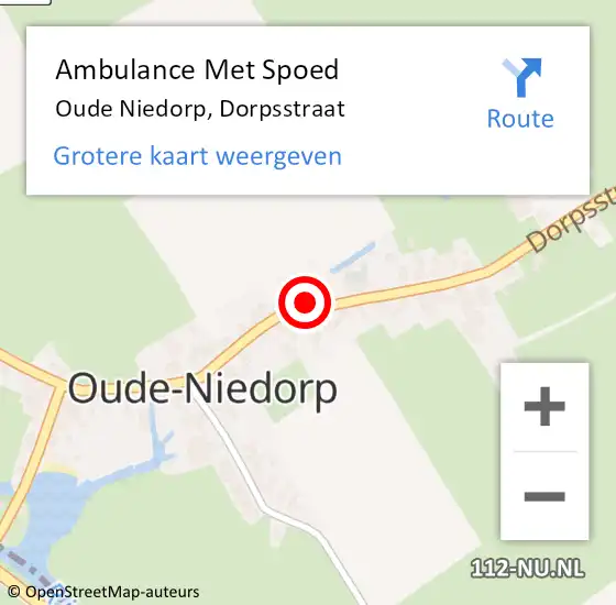 Locatie op kaart van de 112 melding: Ambulance Met Spoed Naar Oude Niedorp, Dorpsstraat op 23 oktober 2019 22:50