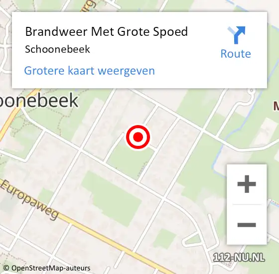 Locatie op kaart van de 112 melding: Brandweer Met Grote Spoed Naar Schoonebeek op 27 oktober 2019 08:38