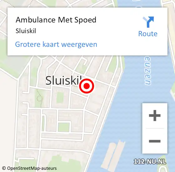 Locatie op kaart van de 112 melding: Ambulance Met Spoed Naar Sluiskil op 27 oktober 2019 09:02