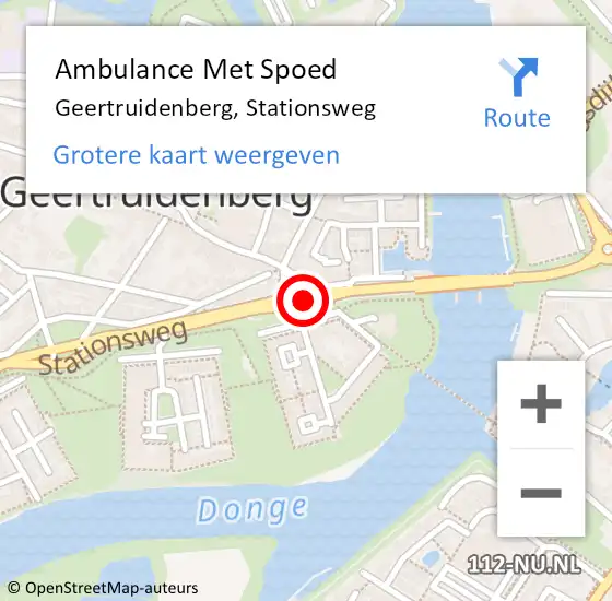 Locatie op kaart van de 112 melding: Ambulance Met Spoed Naar Geertruidenberg, Stationsweg op 30 oktober 2019 05:36