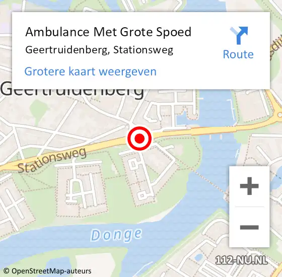 Locatie op kaart van de 112 melding: Ambulance Met Grote Spoed Naar Geertruidenberg, Stationsweg op 30 oktober 2019 05:49