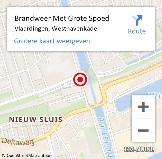 Locatie op kaart van de 112 melding: Brandweer Met Grote Spoed Naar Vlaardingen, Westhavenkade op 1 november 2019 16:40