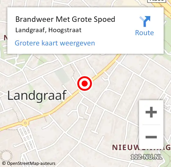 Locatie op kaart van de 112 melding: Brandweer Met Grote Spoed Naar Landgraaf, Hoogstraat op 1 november 2019 20:13
