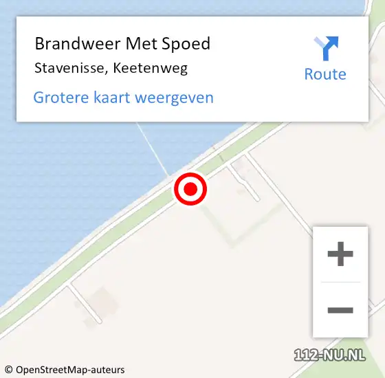 Locatie op kaart van de 112 melding: Brandweer Met Spoed Naar Stavenisse, Keetenweg op 1 november 2019 21:14