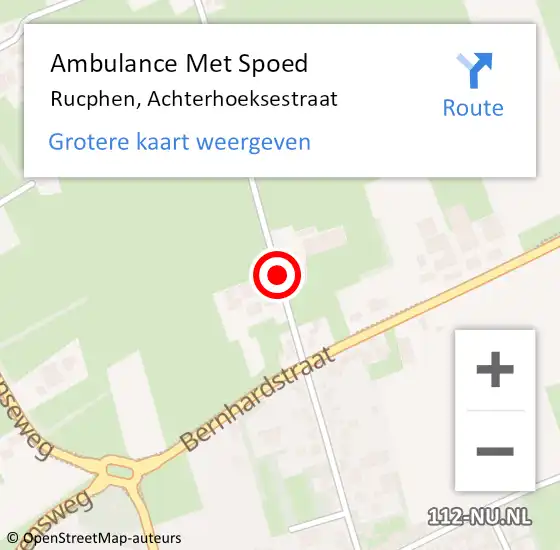 Locatie op kaart van de 112 melding: Ambulance Met Spoed Naar Rucphen, Achterhoeksestraat op 4 november 2019 12:46