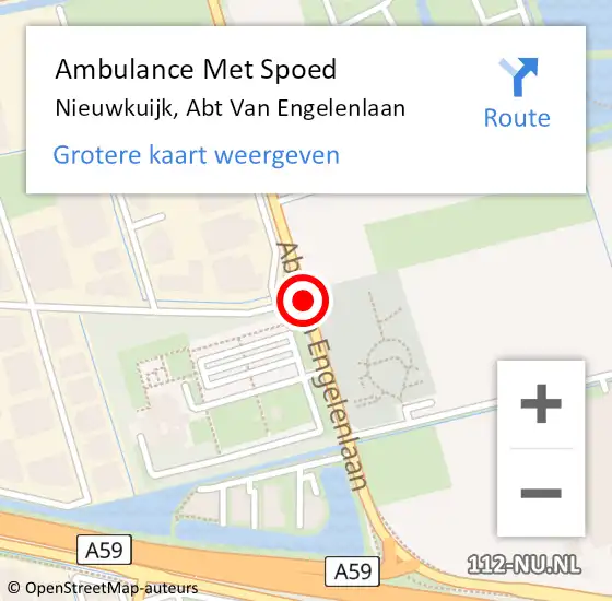 Locatie op kaart van de 112 melding: Ambulance Met Spoed Naar Nieuwkuijk, Abt Van Engelenlaan op 5 november 2019 11:48