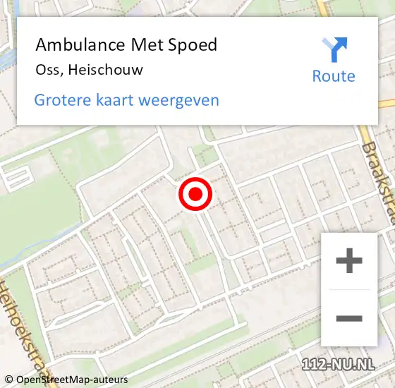 Locatie op kaart van de 112 melding: Ambulance Met Spoed Naar Oss, Heischouw op 7 november 2019 10:47