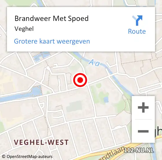 Locatie op kaart van de 112 melding: Brandweer Met Spoed Naar Veghel, Mr. Van Coothstraat op 7 november 2019 13:12