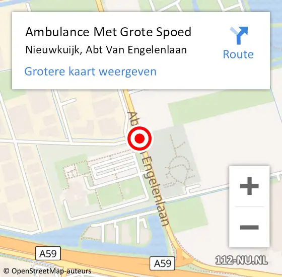 Locatie op kaart van de 112 melding: Ambulance Met Grote Spoed Naar Nieuwkuijk, Abt Van Engelenlaan op 7 november 2019 15:30