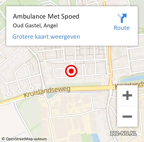 Locatie op kaart van de 112 melding: Ambulance Met Spoed Naar Oud Gastel, Angel op 9 november 2019 05:43