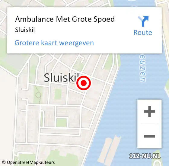 Locatie op kaart van de 112 melding: Ambulance Met Grote Spoed Naar Sluiskil op 9 november 2019 15:06