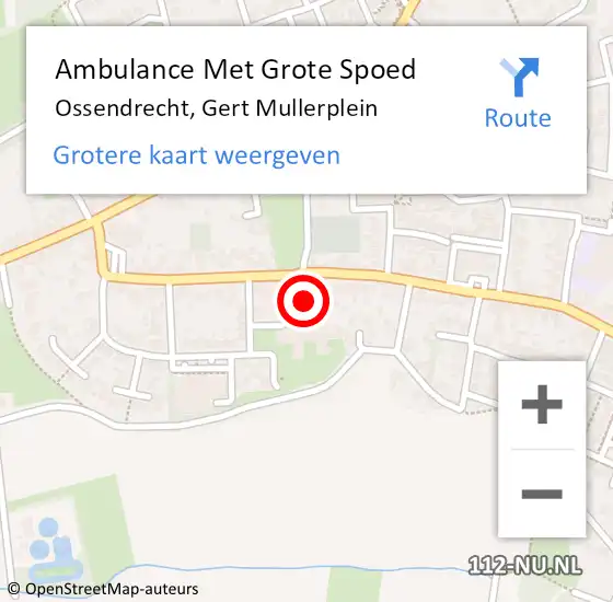 Locatie op kaart van de 112 melding: Ambulance Met Grote Spoed Naar Ossendrecht, Gert Mullerplein op 10 november 2019 16:05