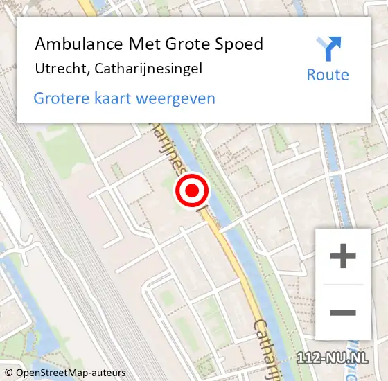 Locatie op kaart van de 112 melding: Ambulance Met Grote Spoed Naar Utrecht, Catharijnesingel op 11 november 2019 16:32
