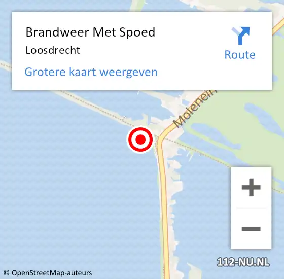 Locatie op kaart van de 112 melding: Brandweer Met Spoed Naar Loosdrecht op 12 november 2019 21:51