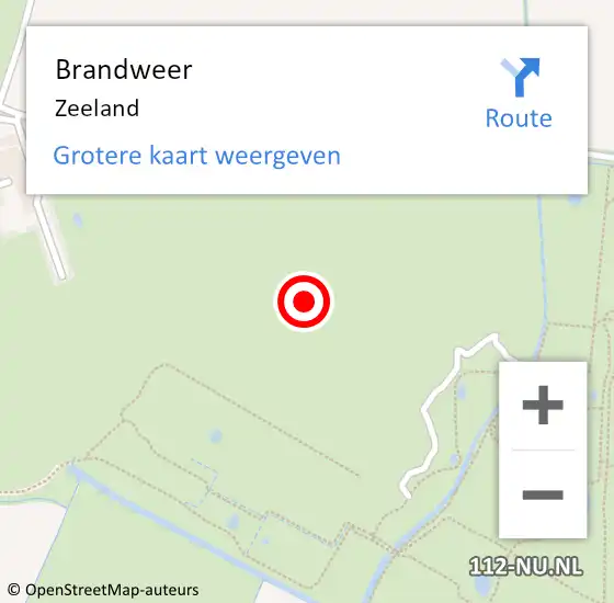 Locatie op kaart van de 112 melding: Brandweer Zeeland op 13 november 2019 18:29