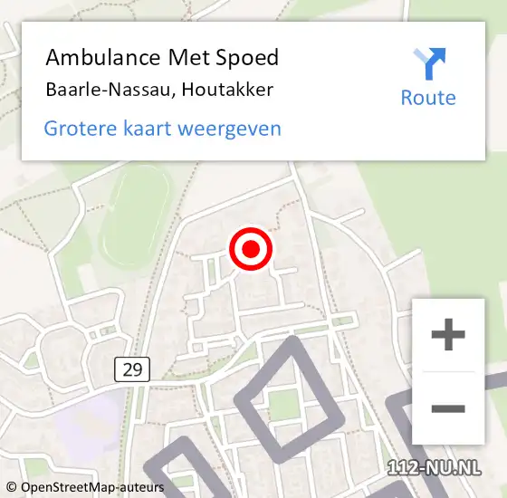 Locatie op kaart van de 112 melding: Ambulance Met Spoed Naar Baarle-Nassau, Houtakker op 14 november 2019 23:07