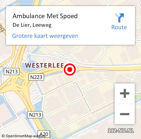Locatie op kaart van de 112 melding: Ambulance Met Spoed Naar Botlek Rotterdam, A15 Li hectometerpaal: 43,6 op 15 november 2019 07:02