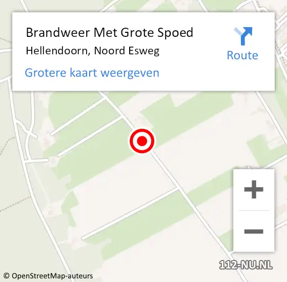 Locatie op kaart van de 112 melding: Brandweer Met Grote Spoed Naar Hellendoorn, Noord Esweg op 15 november 2019 08:35