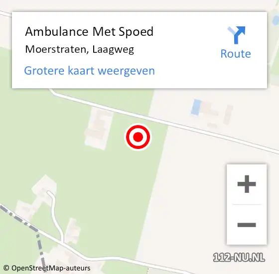 Locatie op kaart van de 112 melding: Ambulance Met Spoed Naar Moerstraten, Laagweg op 20 april 2014 01:34