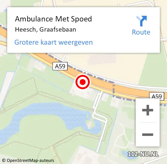 Locatie op kaart van de 112 melding: Ambulance Met Spoed Naar Heesch, Graafsebaan op 17 november 2019 18:19