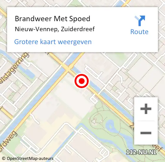 Locatie op kaart van de 112 melding: Brandweer Met Spoed Naar Nieuw-Vennep, Zuiderdreef op 20 november 2019 19:27