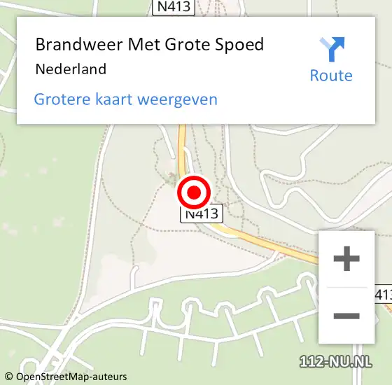Locatie op kaart van de 112 melding: Brandweer Met Grote Spoed Naar Nederland op 21 november 2019 12:03