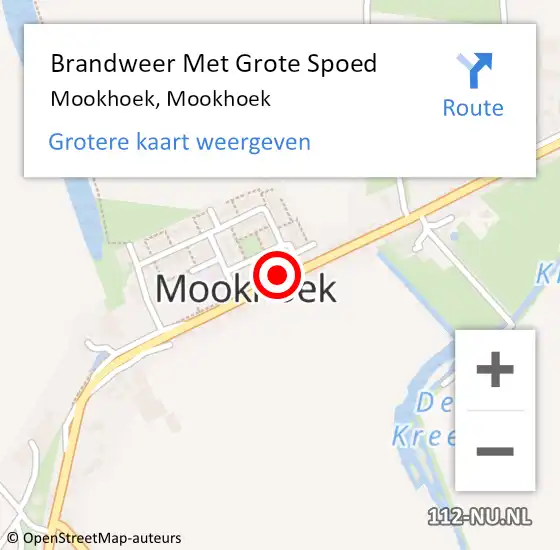 Locatie op kaart van de 112 melding: Brandweer Met Grote Spoed Naar Mookhoek, Mookhoek op 21 november 2019 16:21
