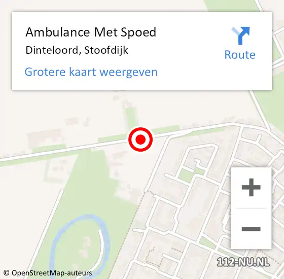 Locatie op kaart van de 112 melding: Ambulance Met Spoed Naar Dinteloord, Stoofdijk op 23 november 2019 02:20