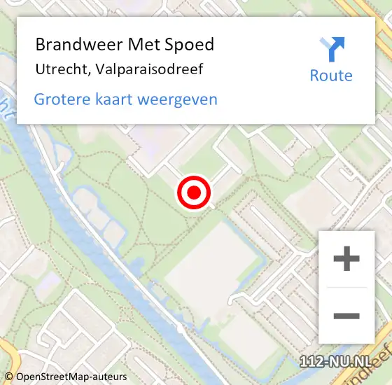 Locatie op kaart van de 112 melding: Brandweer Met Spoed Naar Utrecht, Valparaisodreef op 28 november 2019 01:45