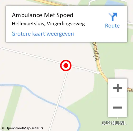 Locatie op kaart van de 112 melding: Ambulance Met Spoed Naar Hellevoetsluis, Vingerlingseweg op 28 november 2019 16:40