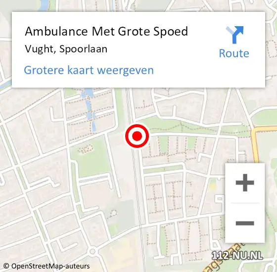 Locatie op kaart van de 112 melding: Ambulance Met Grote Spoed Naar Vught, Spoorlaan op 2 december 2019 17:27