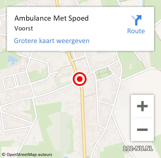 Locatie op kaart van de 112 melding: Ambulance Met Spoed Naar Voorst op 3 december 2019 22:02