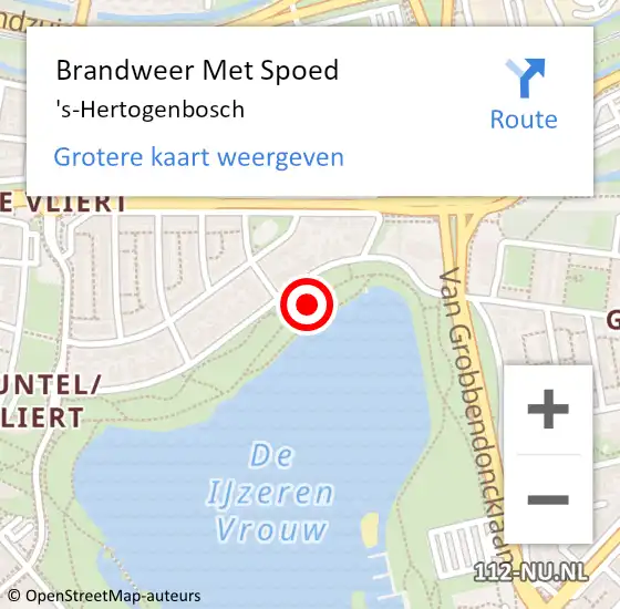 Locatie op kaart van de 112 melding: Brandweer Met Spoed Naar S-Hertogenbosch op 4 december 2019 10:21