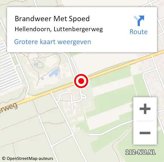 Locatie op kaart van de 112 melding: Brandweer Met Spoed Naar Hellendoorn, Luttenbergerweg op 6 december 2019 18:37