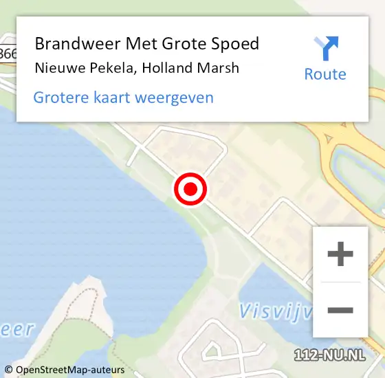 Locatie op kaart van de 112 melding: Brandweer Met Grote Spoed Naar Nieuwe Pekela, Holland Marsh op 6 december 2019 19:45