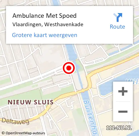 Locatie op kaart van de 112 melding: Ambulance Met Spoed Naar Vlaardingen, Westhavenkade op 7 december 2019 10:45