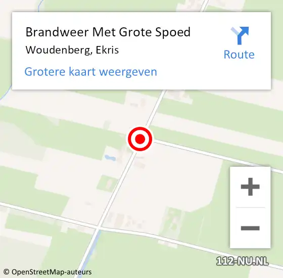 Locatie op kaart van de 112 melding: Brandweer Met Grote Spoed Naar Woudenberg, Ekris op 8 december 2019 17:44