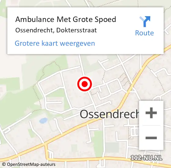Locatie op kaart van de 112 melding: Ambulance Met Grote Spoed Naar Ossendrecht, Doktersstraat op 9 december 2019 05:30
