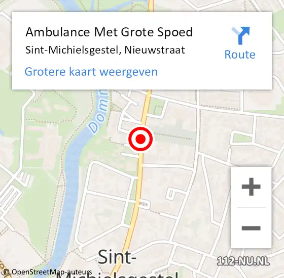 Locatie op kaart van de 112 melding: Ambulance Met Grote Spoed Naar Sint-Michielsgestel, Nieuwstraat op 10 december 2019 17:30