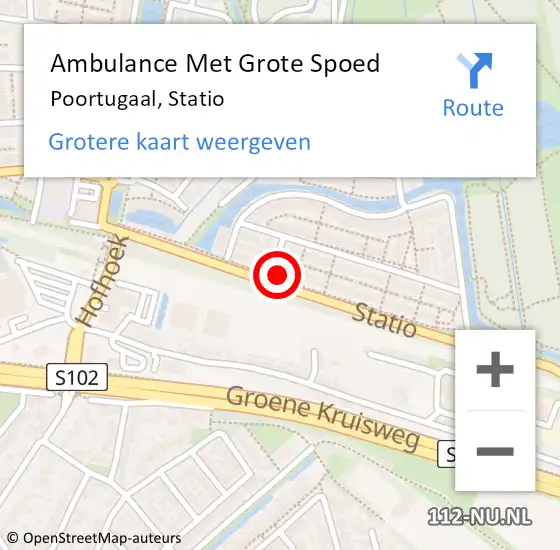Locatie op kaart van de 112 melding: Ambulance Met Grote Spoed Naar Poortugaal, Statio op 11 december 2019 21:05