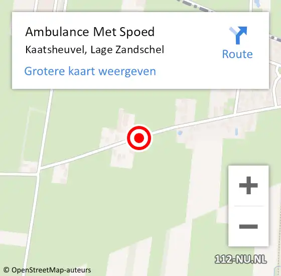 Locatie op kaart van de 112 melding: Ambulance Met Spoed Naar Kaatsheuvel, Lage Zandschel op 12 december 2019 07:36