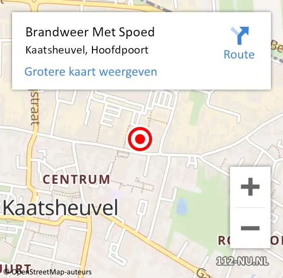 Locatie op kaart van de 112 melding: Brandweer Met Spoed Naar Kaatsheuvel, Hoofdpoort op 13 december 2019 21:29