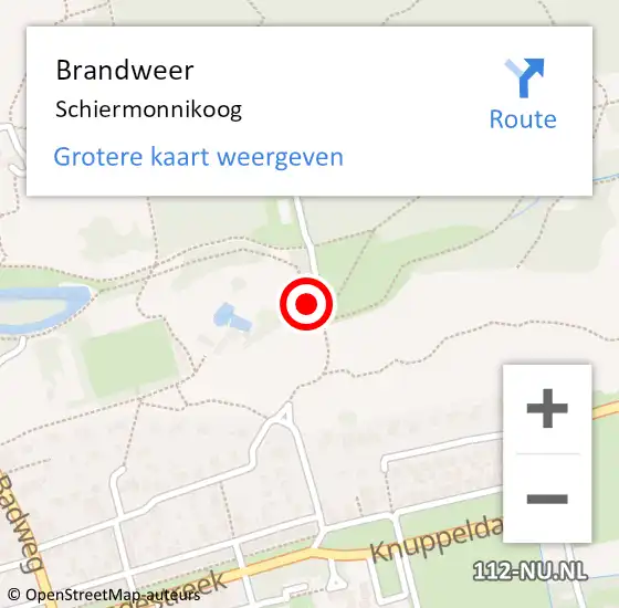 Locatie op kaart van de 112 melding: Brandweer Schiermonnikoog op 14 december 2019 09:57