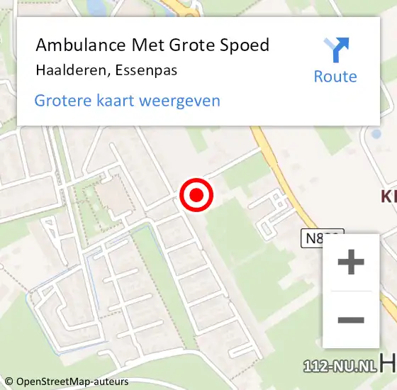 Locatie op kaart van de 112 melding: Ambulance Met Grote Spoed Naar Haalderen, Essenpas op 22 april 2014 20:57