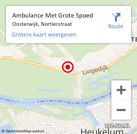 Locatie op kaart van de 112 melding: Ambulance Met Grote Spoed Naar Oosterwijk, Nortierstraat op 29 september 2013 17:44
