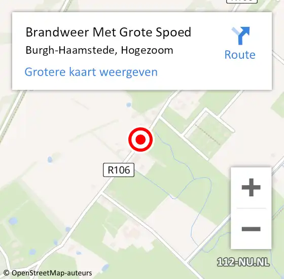 Locatie op kaart van de 112 melding: Brandweer Met Grote Spoed Naar Burgh-Haamstede, Hogezoom op 15 december 2019 12:30