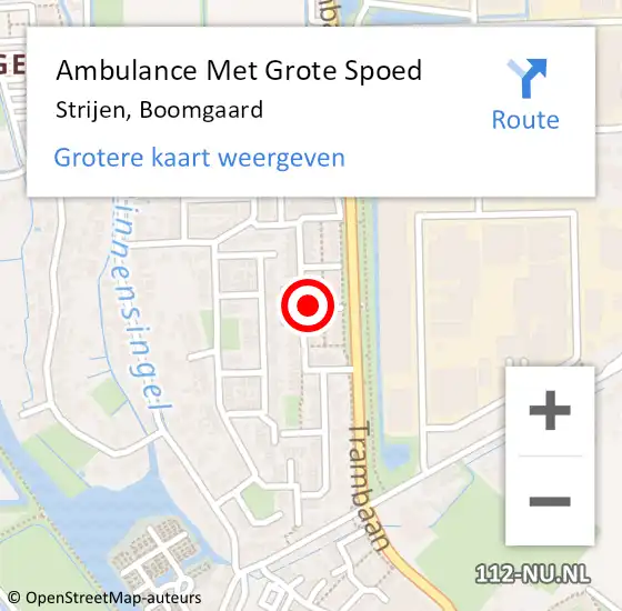 Locatie op kaart van de 112 melding: Ambulance Met Grote Spoed Naar Strijen, Boomgaard op 16 december 2019 11:39