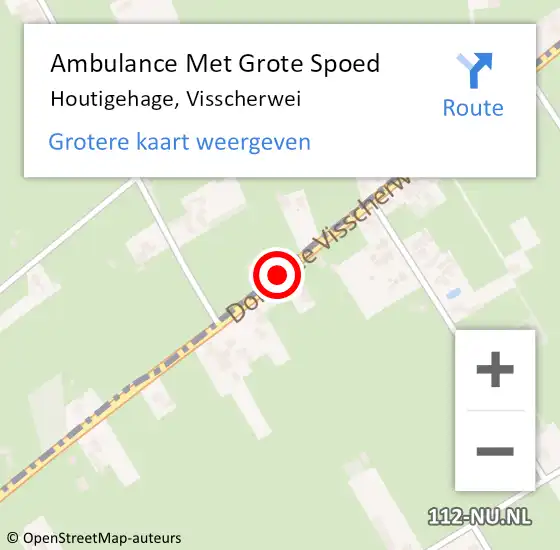 Locatie op kaart van de 112 melding: Ambulance Met Grote Spoed Naar Houtigehage, Visscherwei op 16 december 2019 21:15