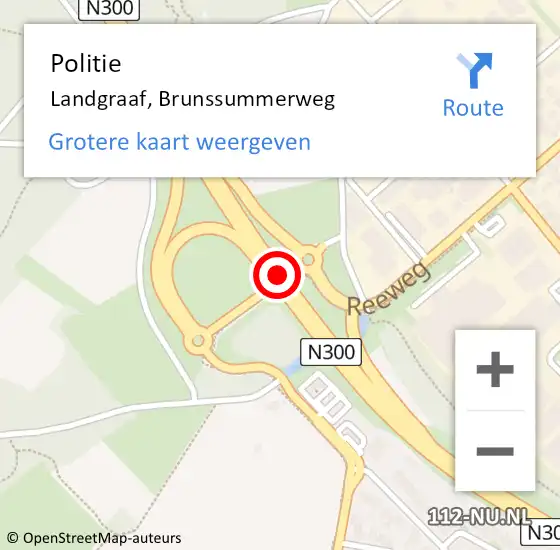 Locatie op kaart van de 112 melding: Politie Landgraaf, Brunssummerweg op 16 december 2019 22:42